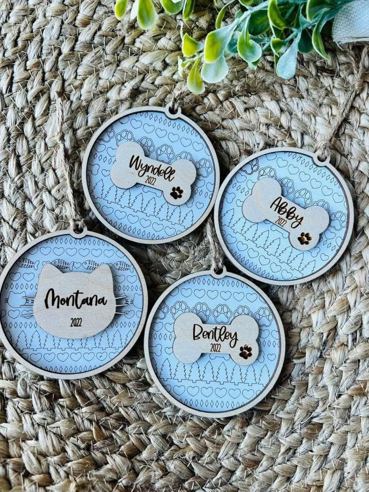 Custom Name Animal Ornament