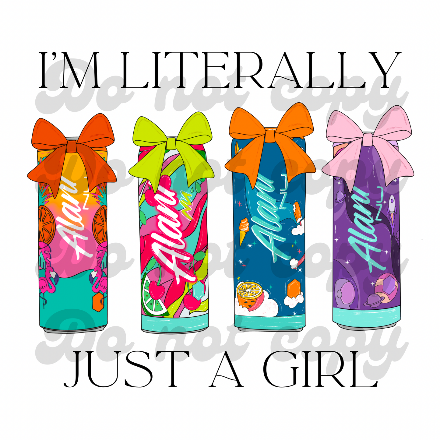 Girly drink png set