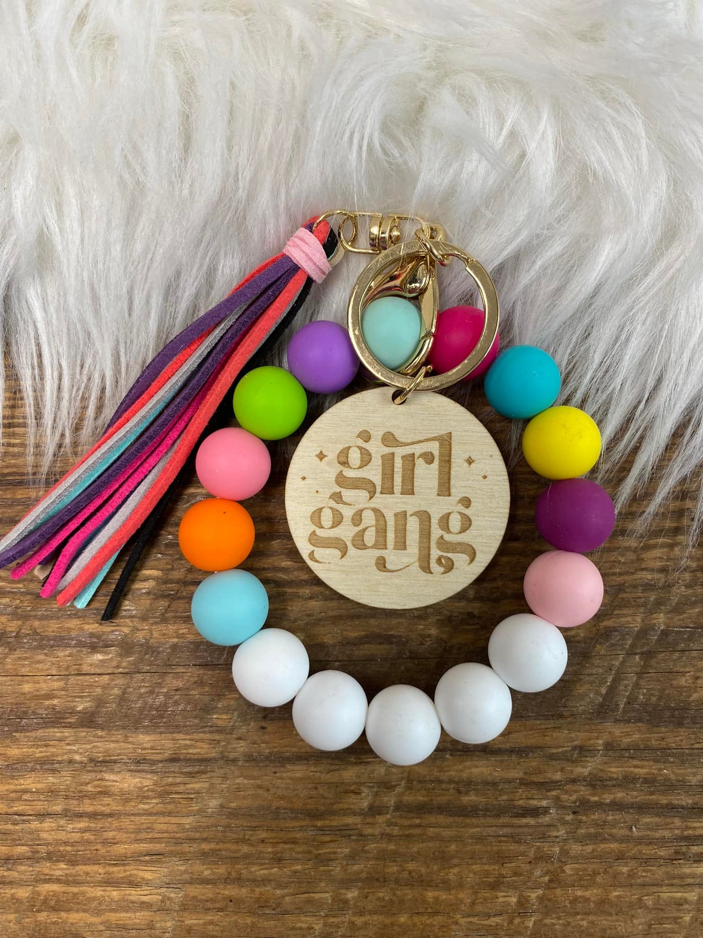 Girl Gang Rainbow Wristlet