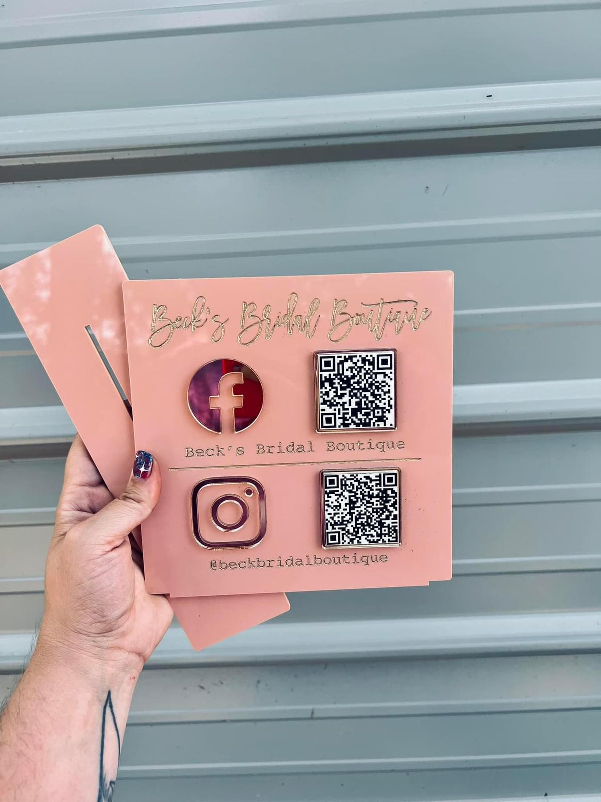 Acrylic Business QR codes Sign – ashleysdesignswholesale