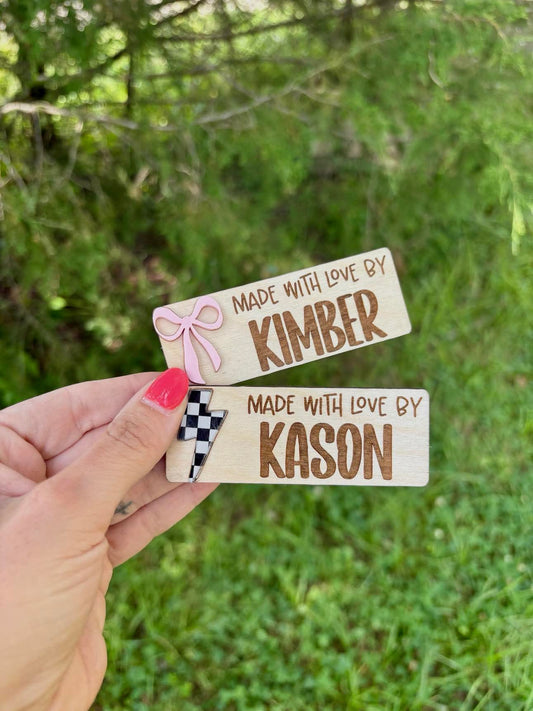 Made With Love By Custom Name Magnet