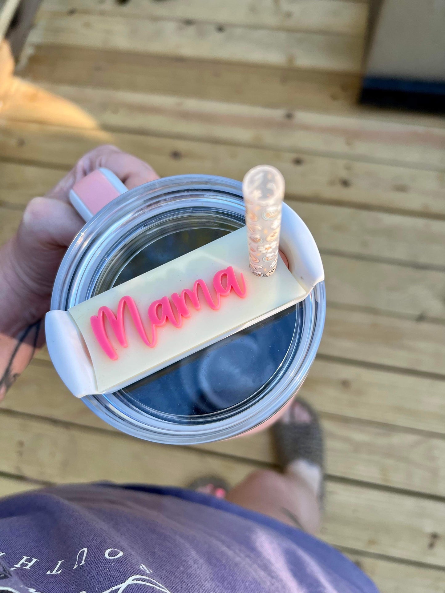 Ivory with Pink Mama Cup Tag