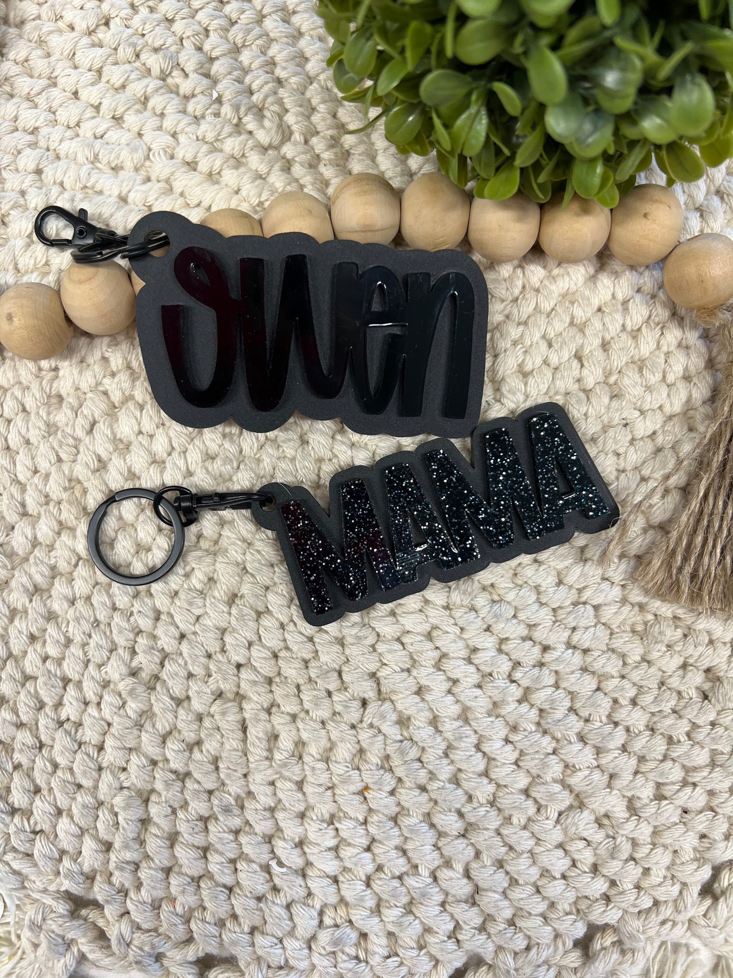 Matte Black Keychain