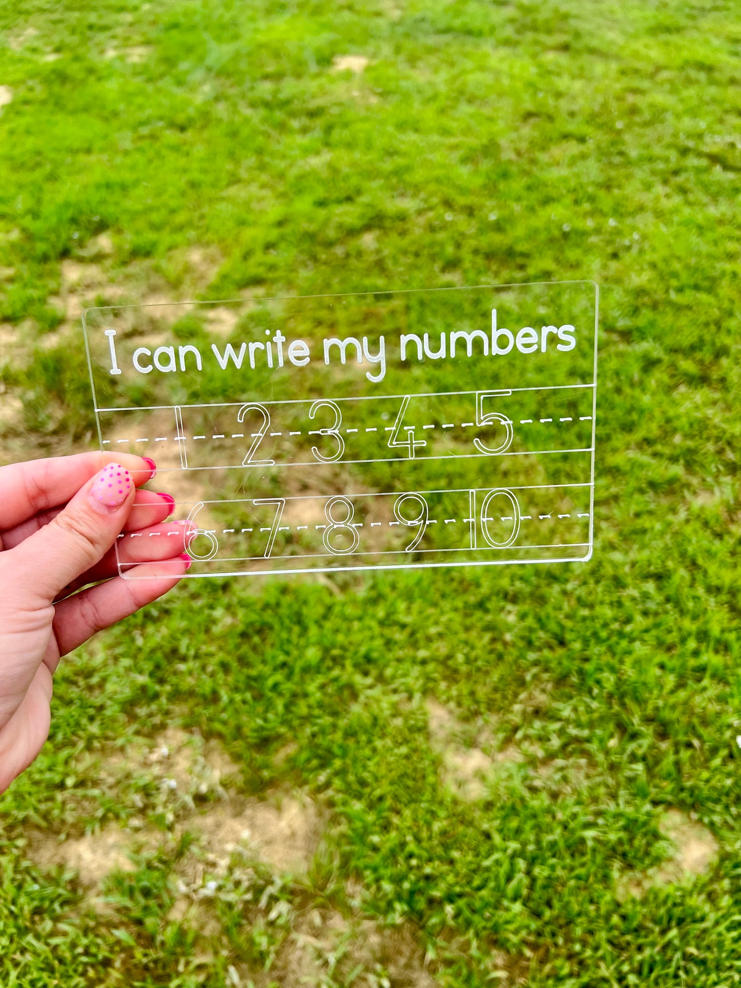 I can write my ____ acrylic trace board