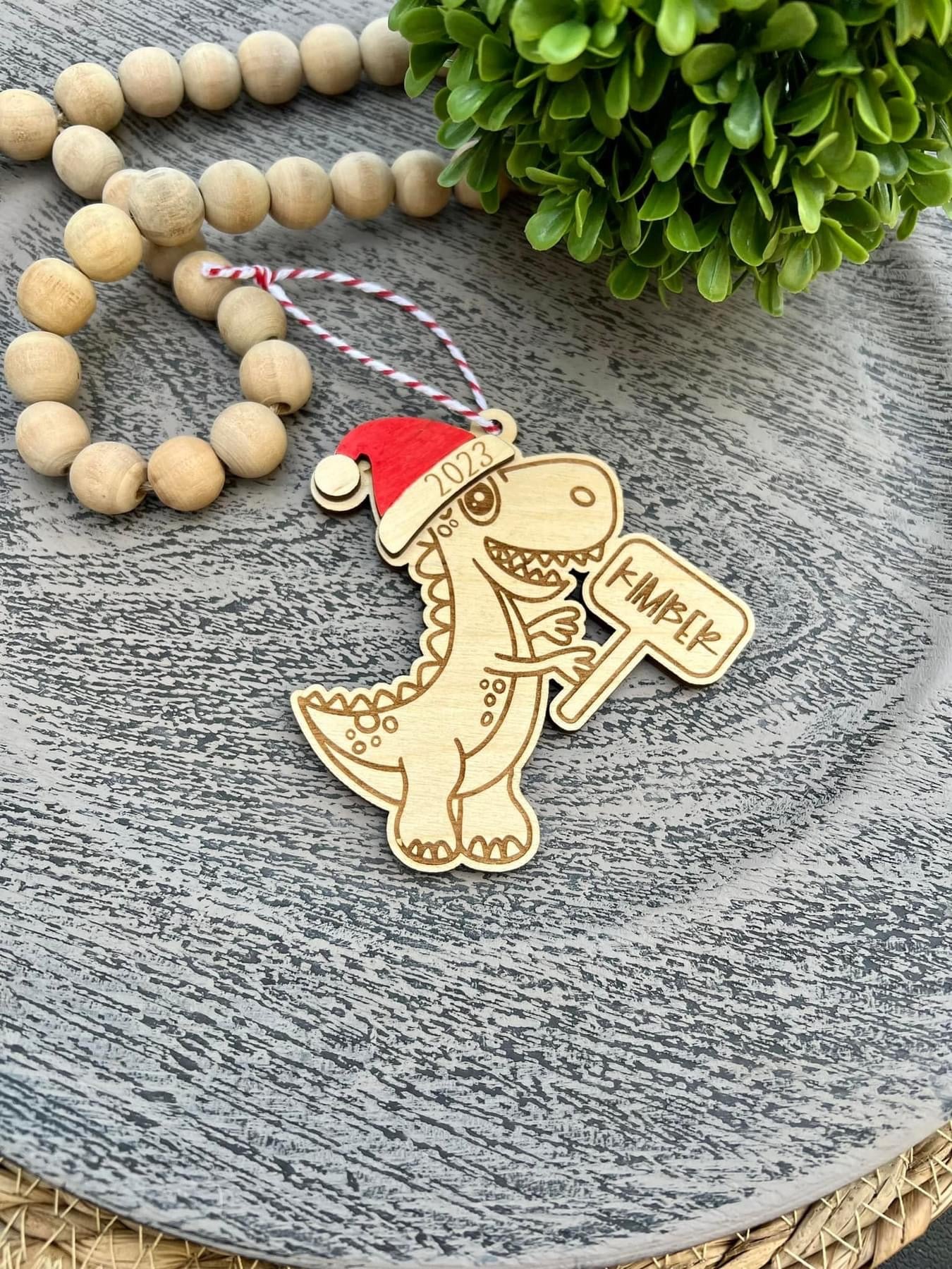 Personalized Dinosaur Ornament