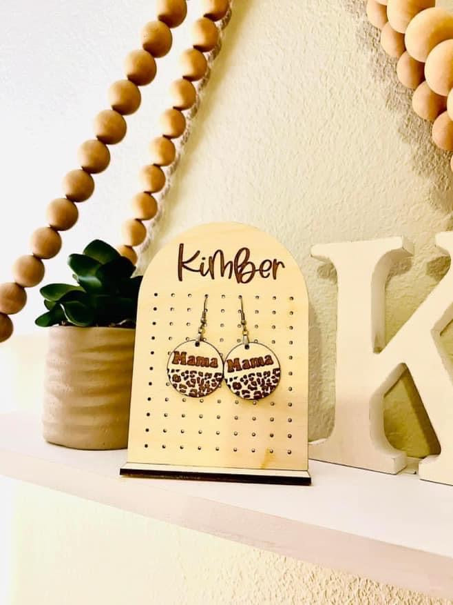 Personalized Earring Holder