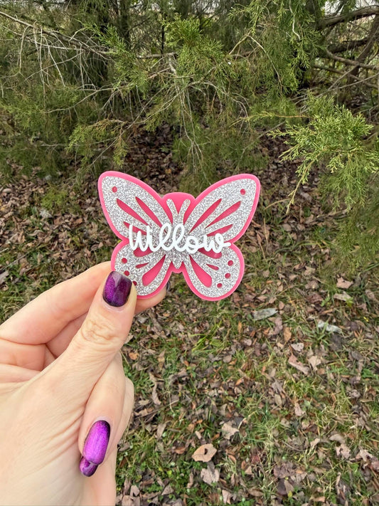 Butterfly Custom Name Clips