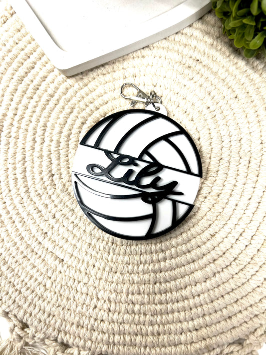 Personalized Volleyball Name bag tag