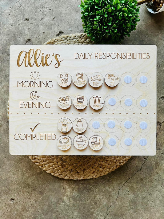 Personalized Daily Responsibilities Chart