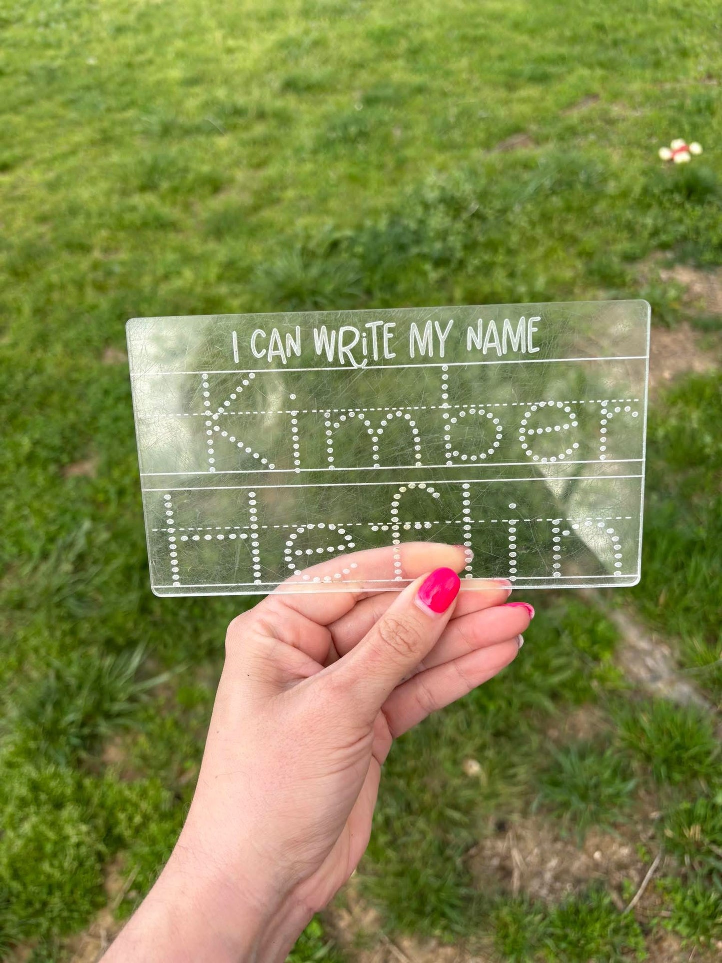 I can write my name acrylic board
