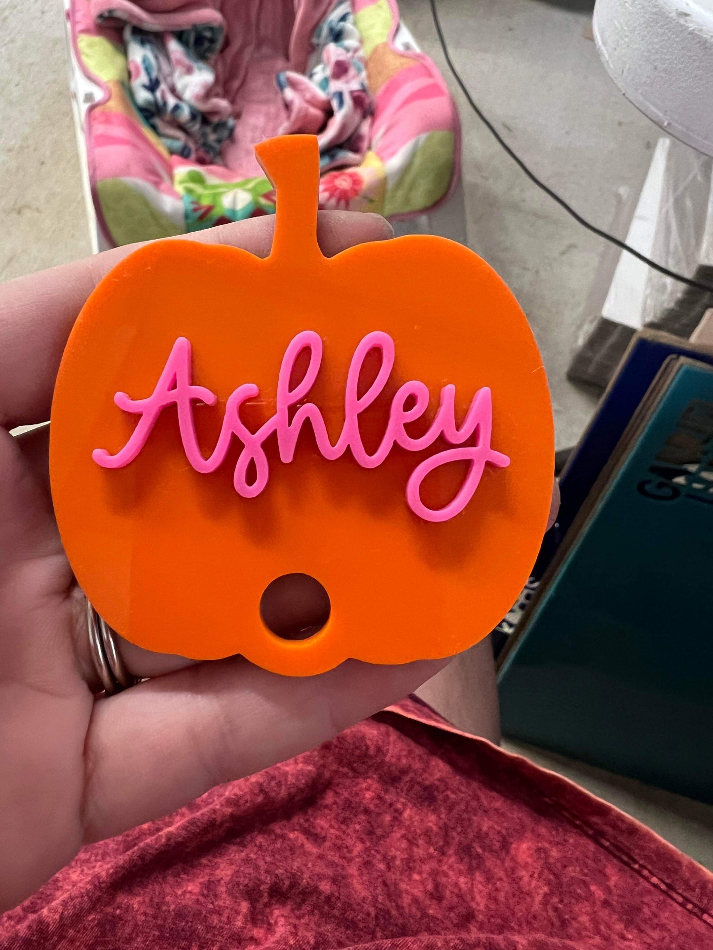 Pumpkin Cup Name Tag