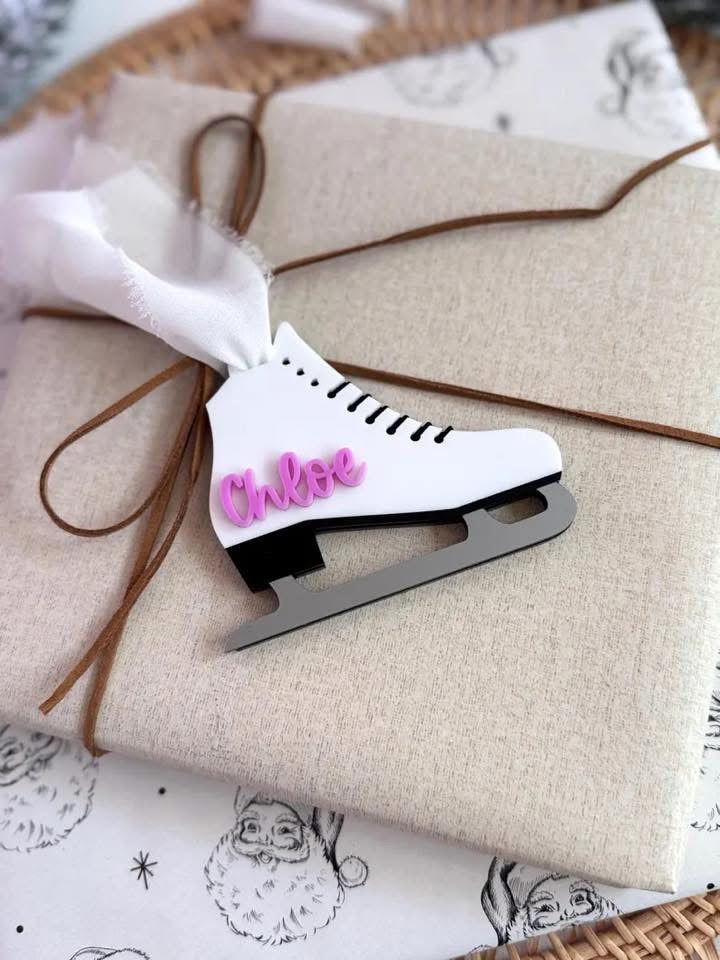Personalized Ice Skating Name Bag Tag