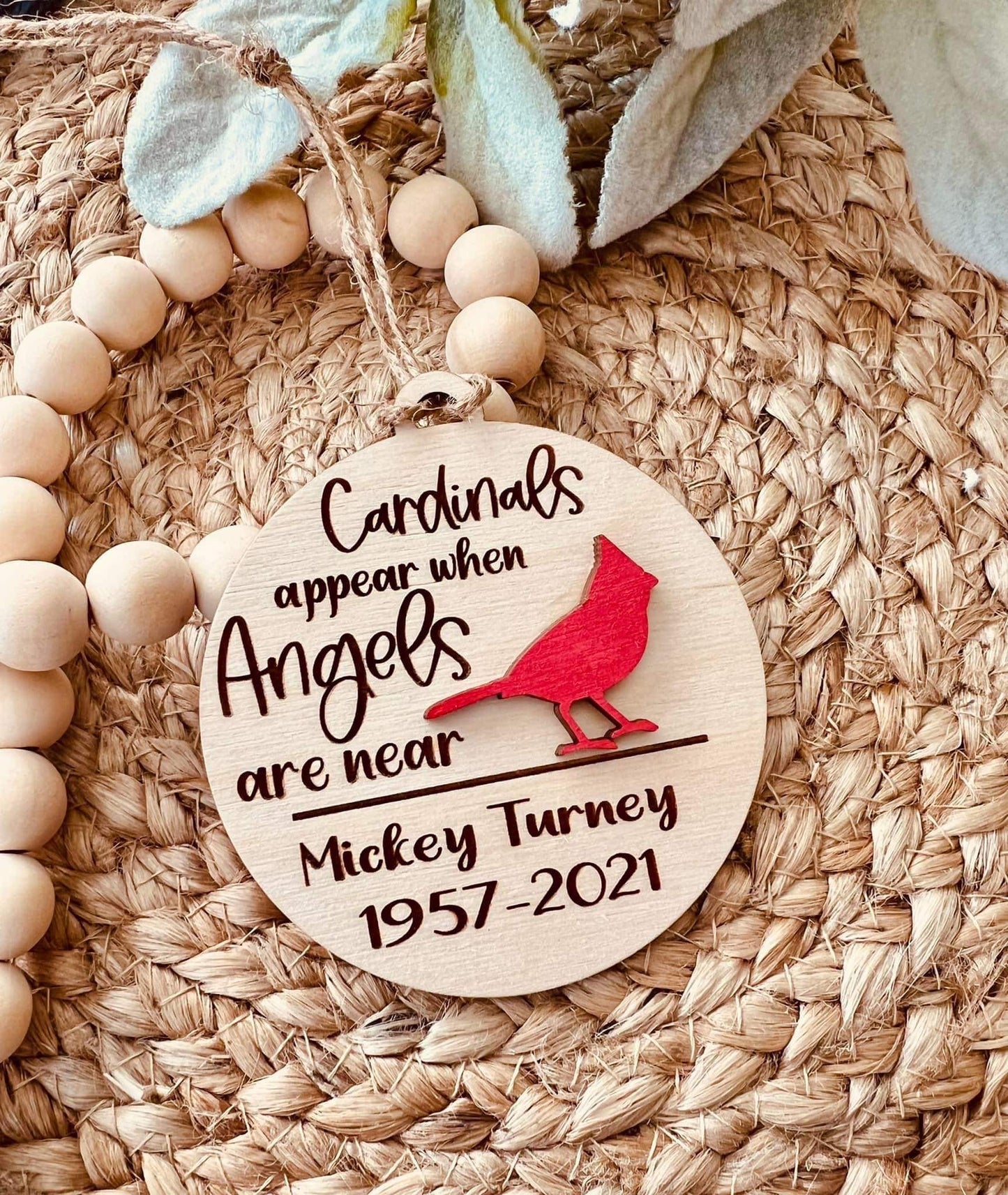 Personalized Cardinals Appear When Angels Are Near Ornament