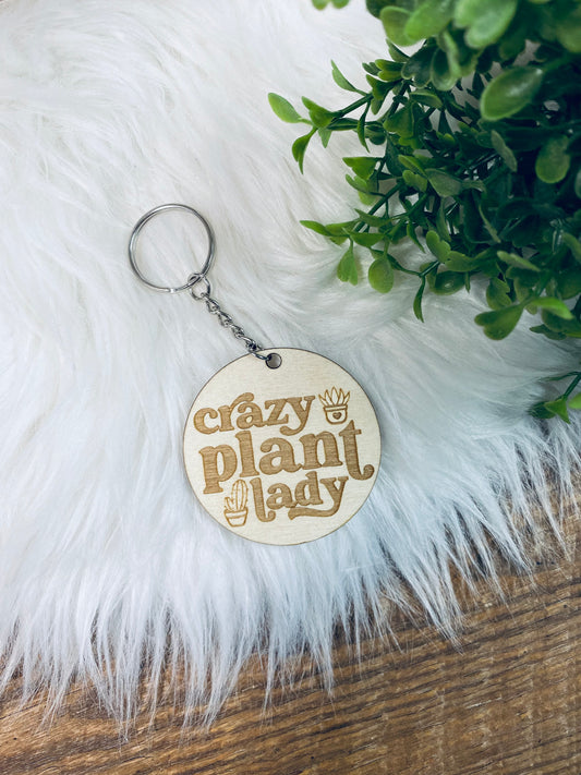 Crazy Plant Lady keychain