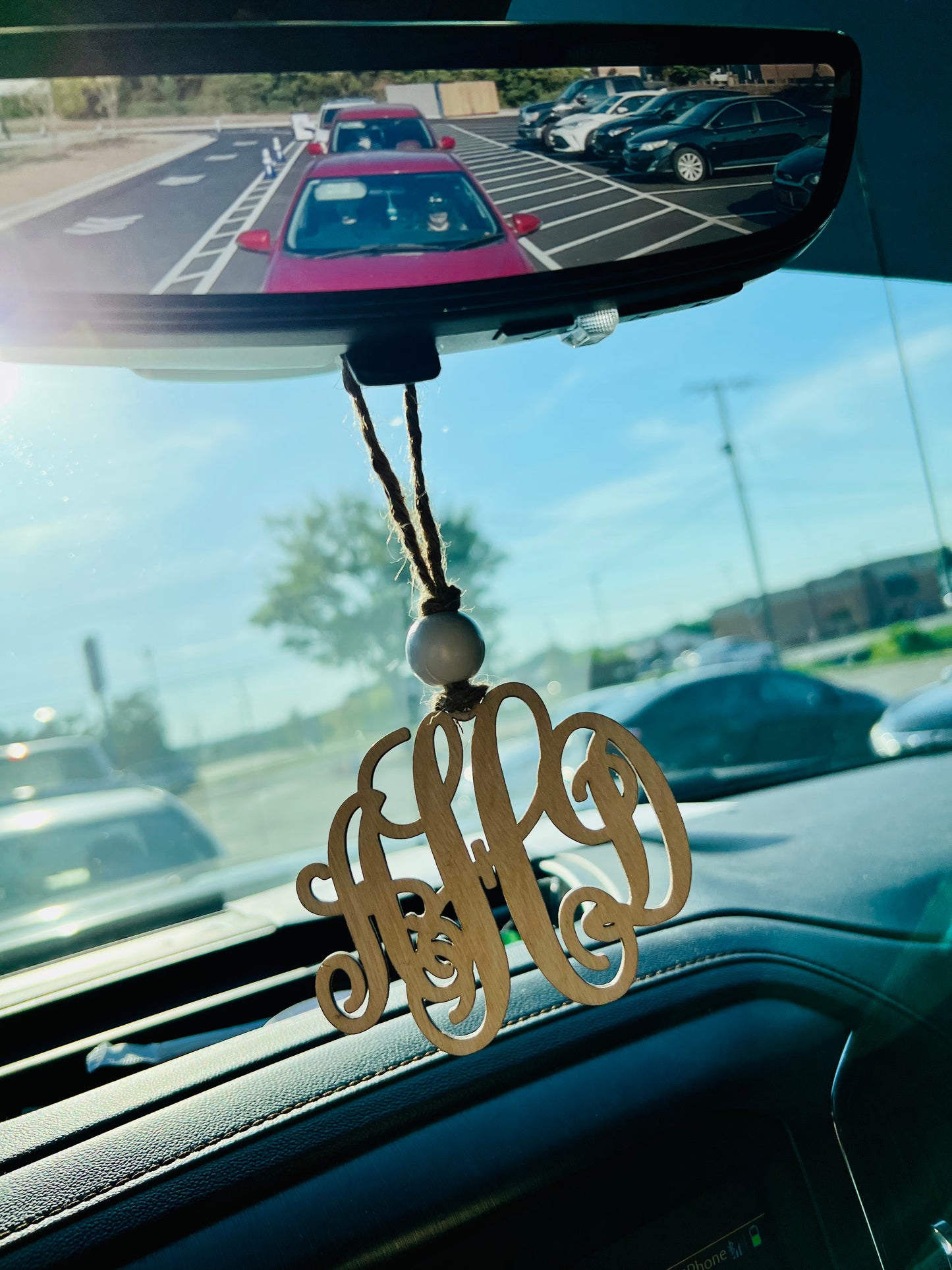 Monogram Car Charm