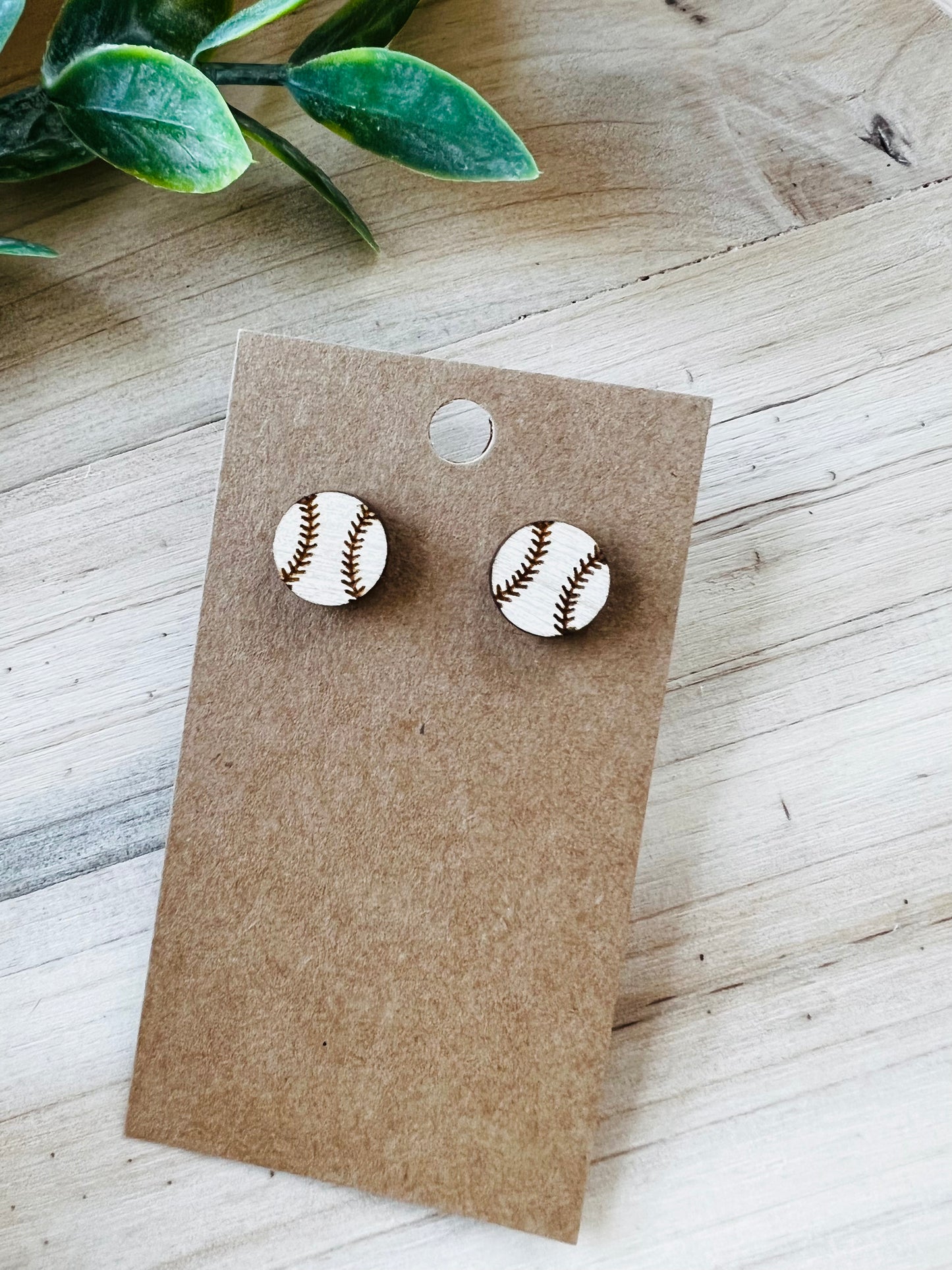 Baseball stud earrings - FINISHED